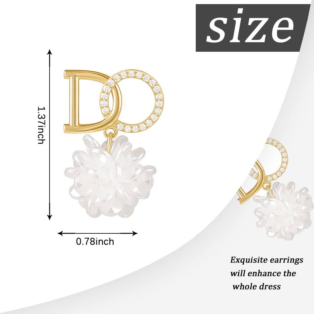 SANNIDHI Colorful Fashion Earrings for Women -Vintage Cut-out Fan-shaped Design,Suit for Party Gift (DO Lette) SANNIDHI Colorful Fashion Earrings for Women -Vintage Cut-out Fan-shaped Design,Suit for Party Gift (DO Lette)